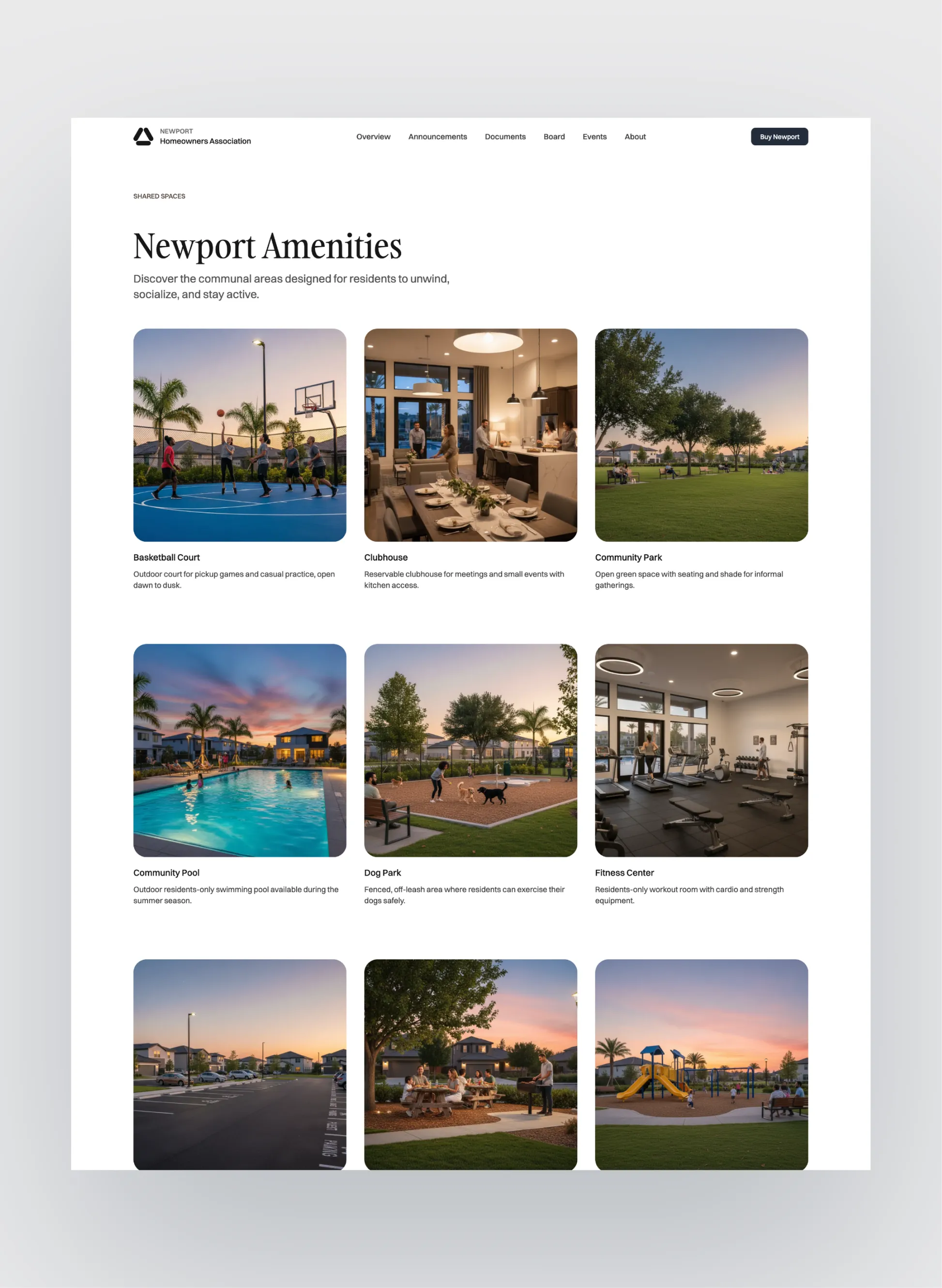 Newport HOA theme built with Astro and Tailwind CSS