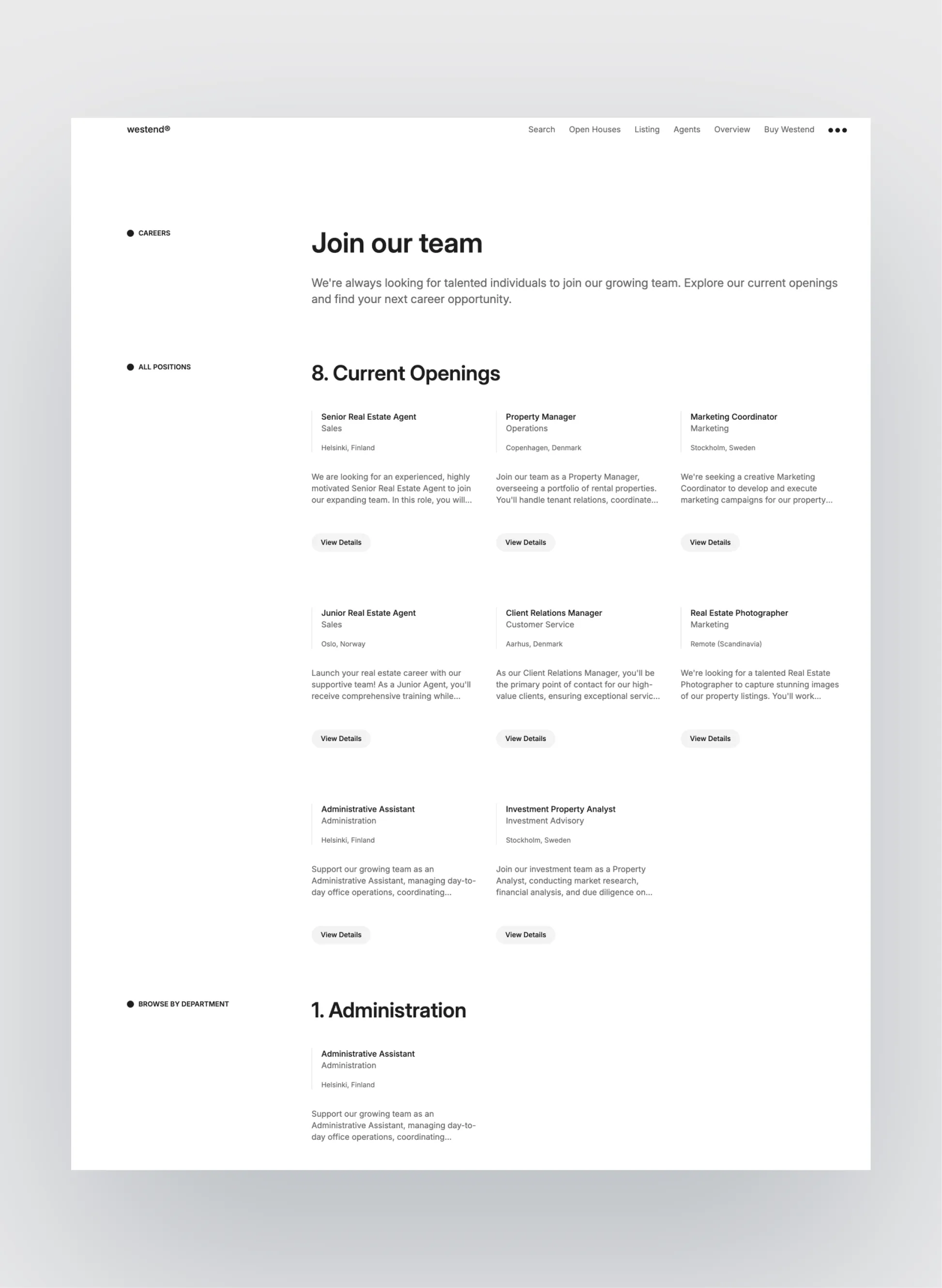 Westend page preview