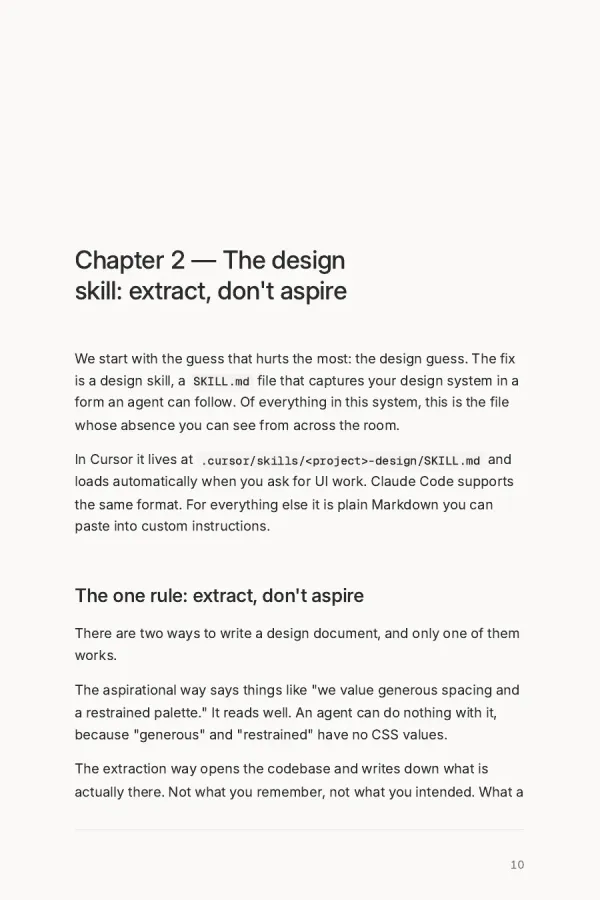 Opening page of chapter 2: The design skill