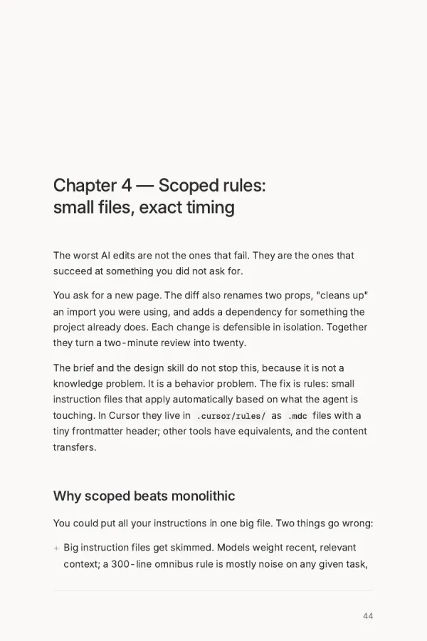 Opening page of chapter 4: Scoped rules