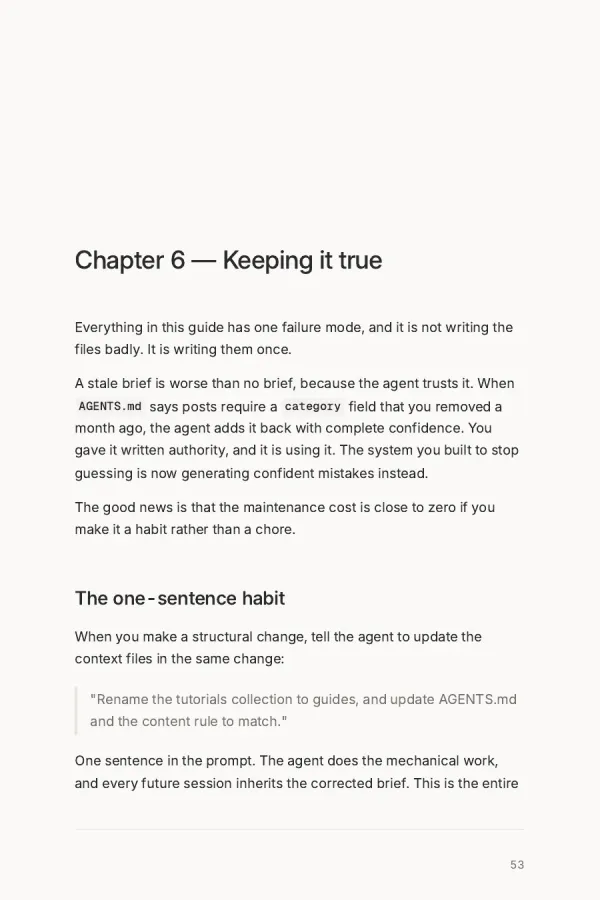 Opening page of chapter 6: Keeping it true