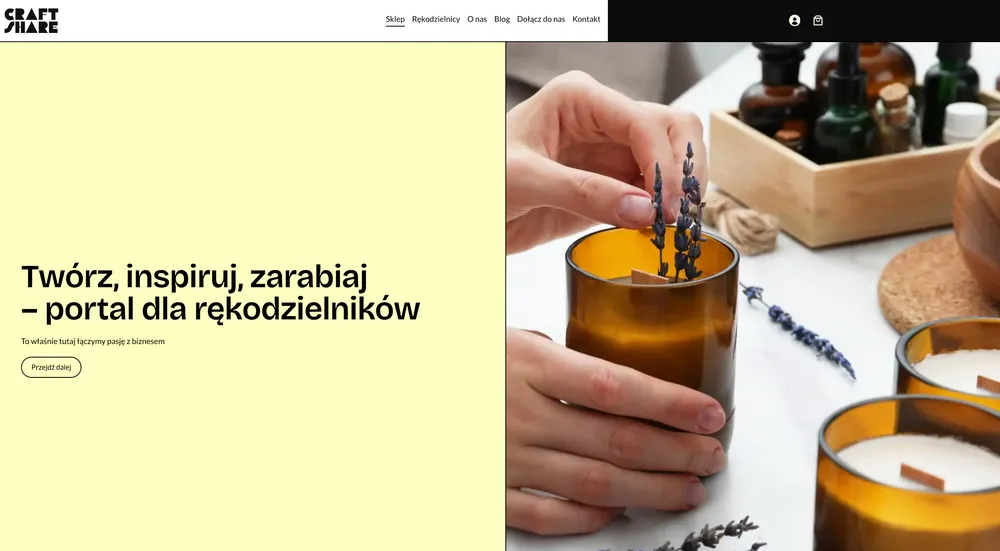 Craft Share website preview