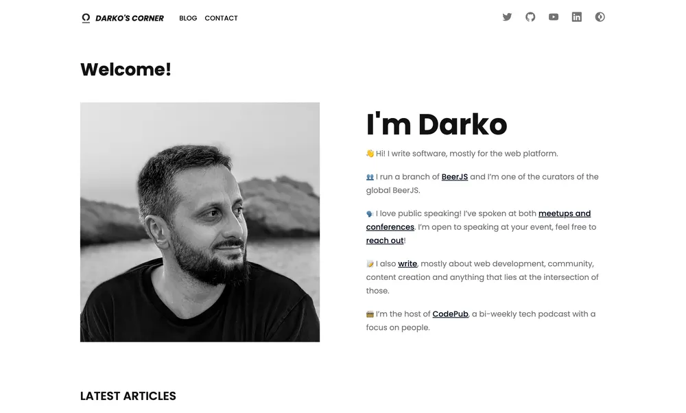 Darko website preview
