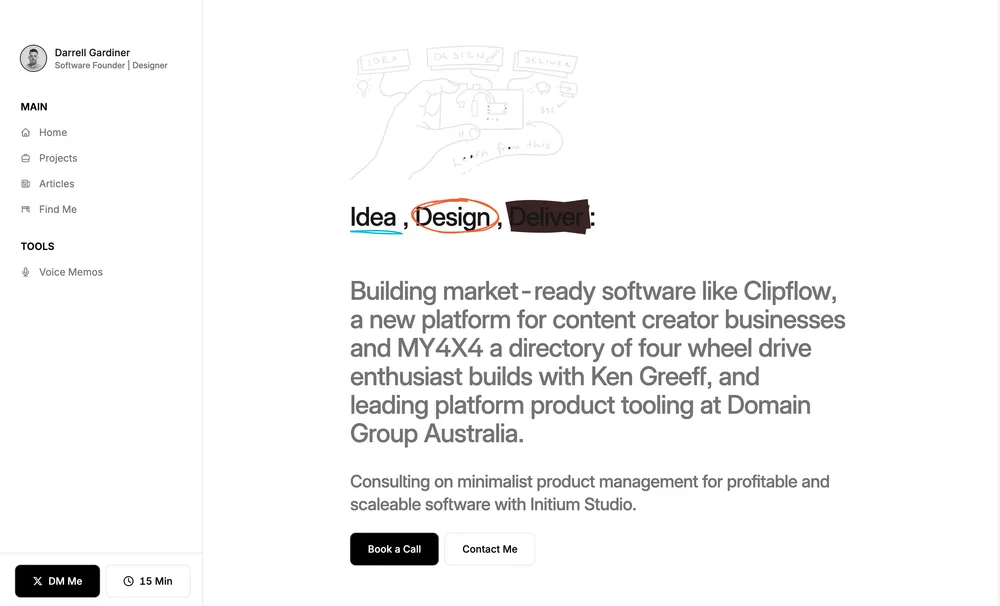 Darrell Gardiner website preview