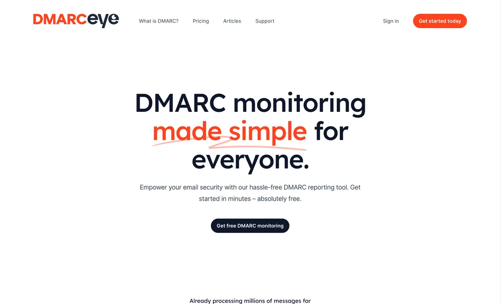 Dmarceye website preview