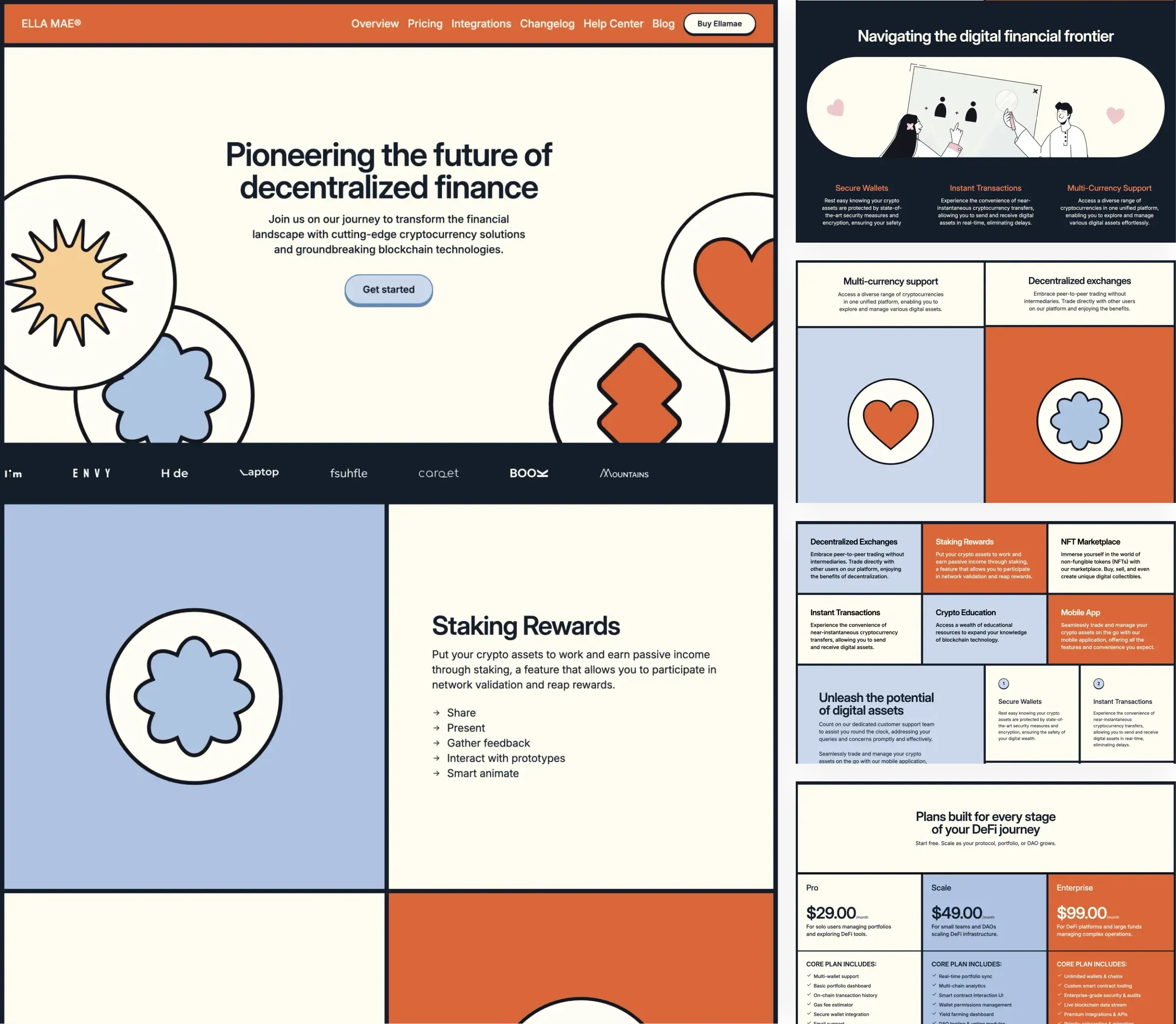 Ella Mae SaaS website template built with Astro and Tailwind CSS