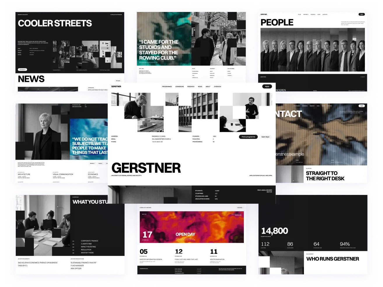 Gerstner university website template built with Astro and Tailwind CSS