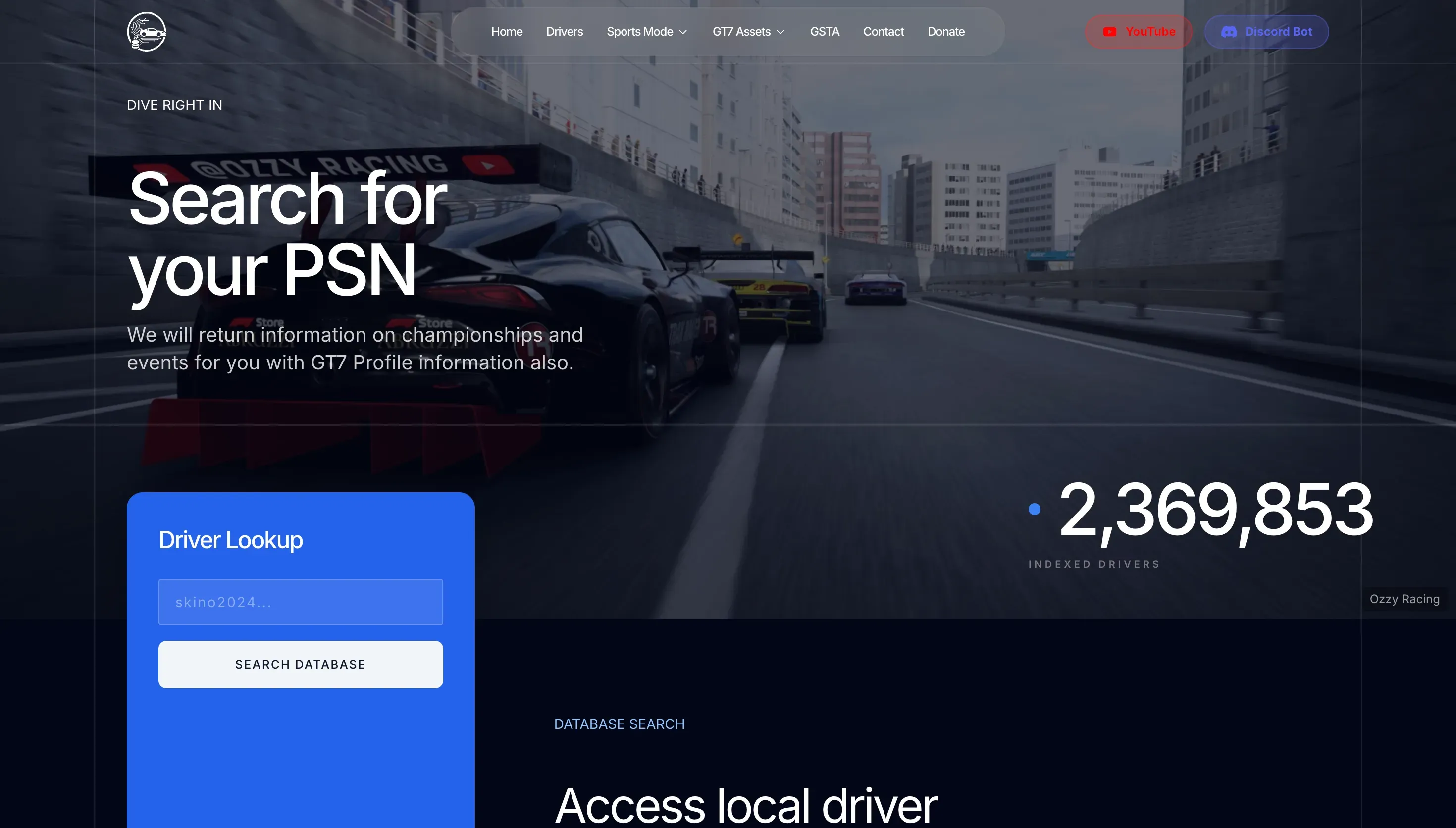 GT Gridstats website preview