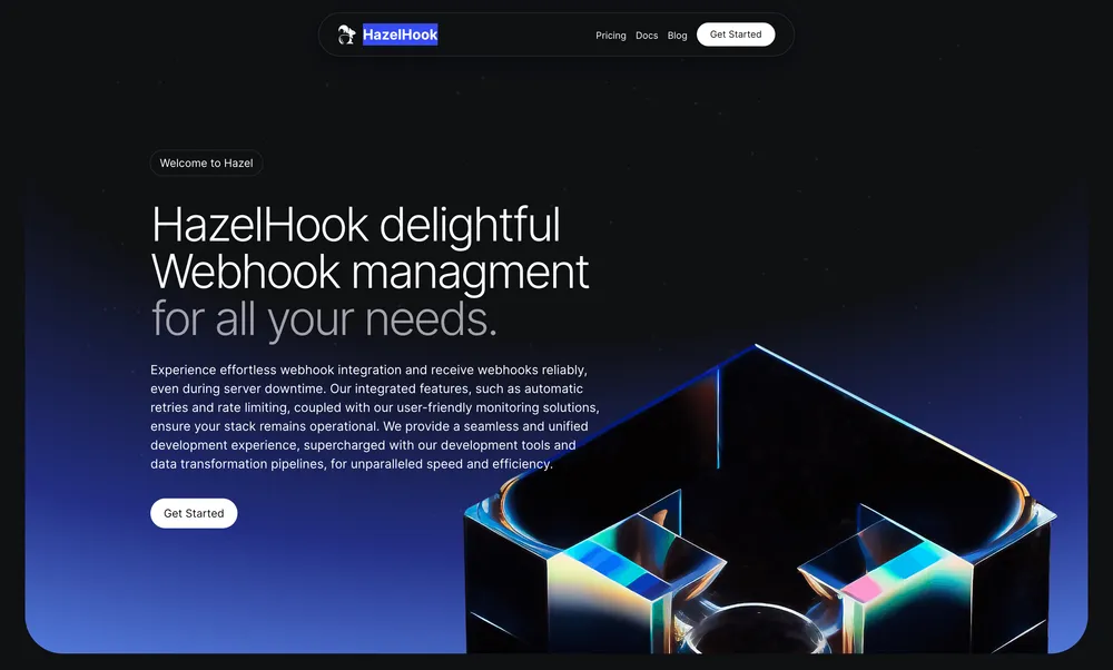 HazelHook website preview