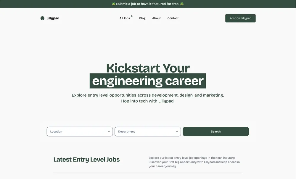 Lillypad website preview