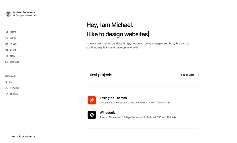 Michael Andreuzza website preview