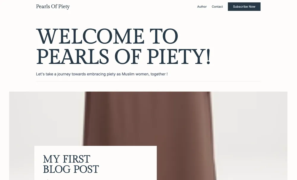 Pearls of Piety website preview
