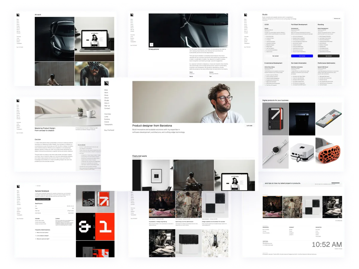 Profoliox theme preview