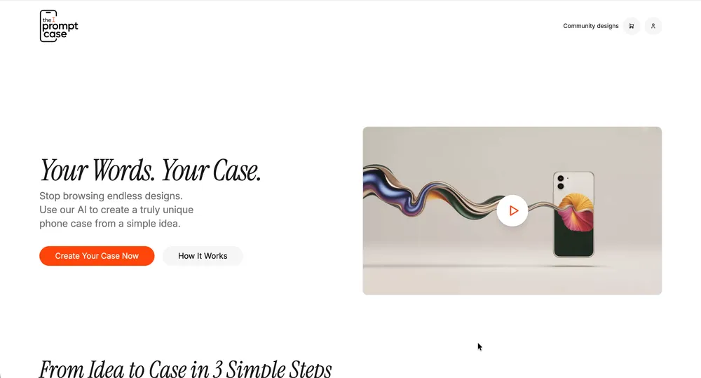 The Prompt Case website preview