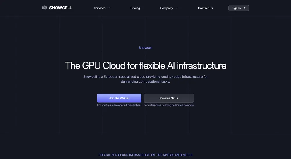Snowcell website preview