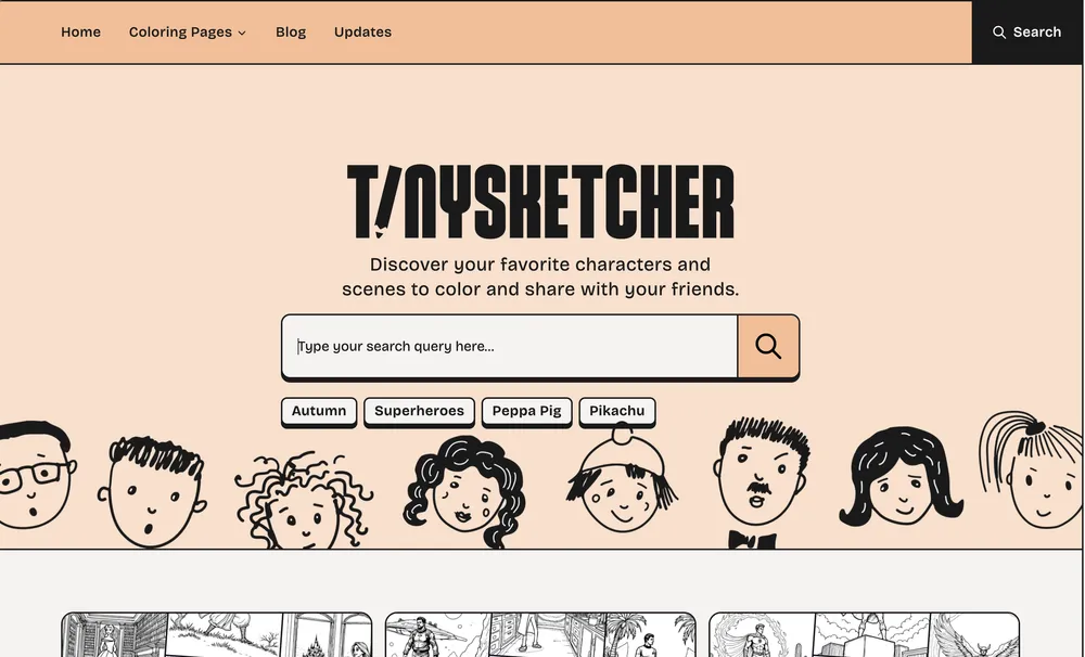 Tiny Sketcher website preview