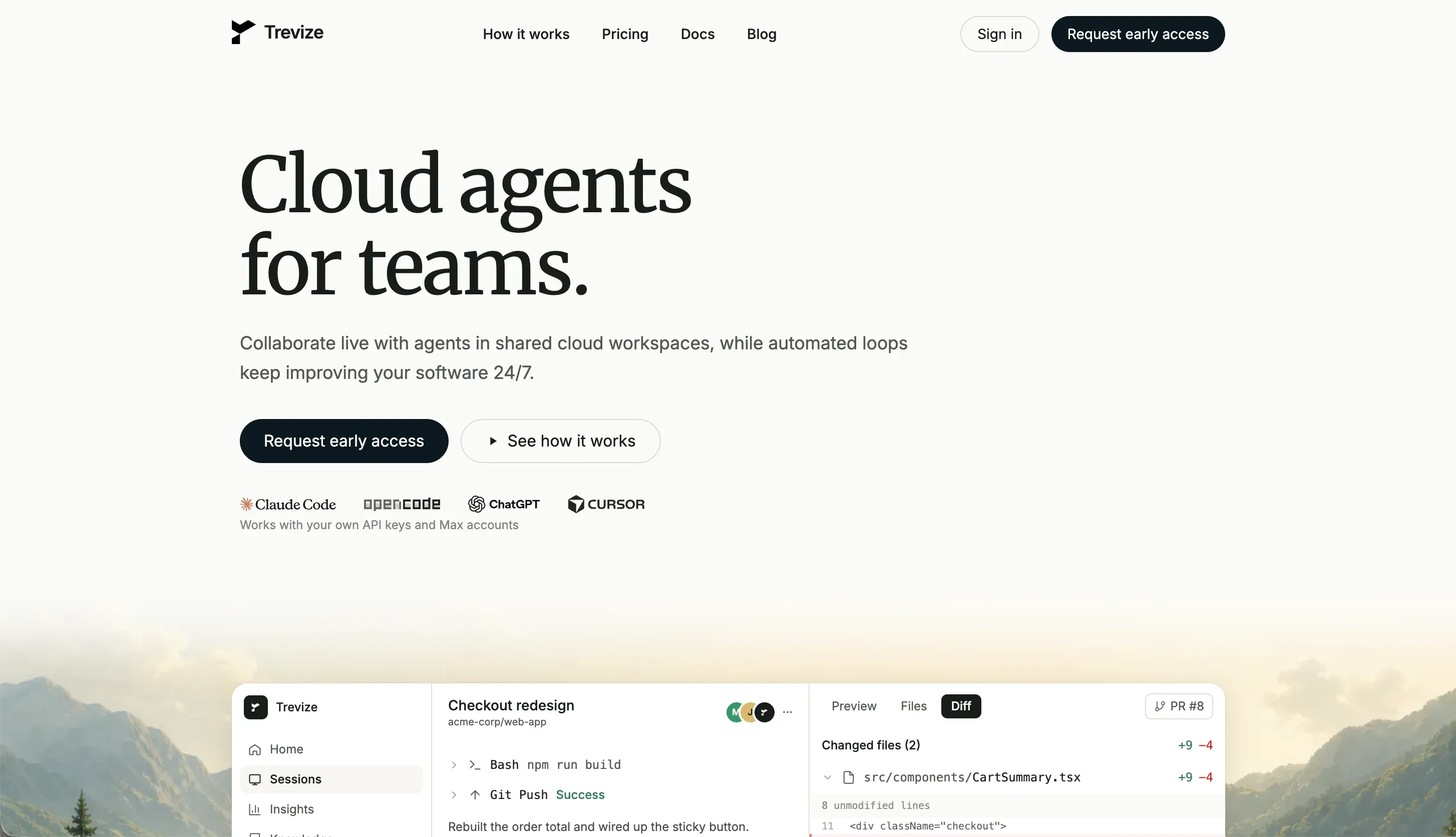 Trevize website preview