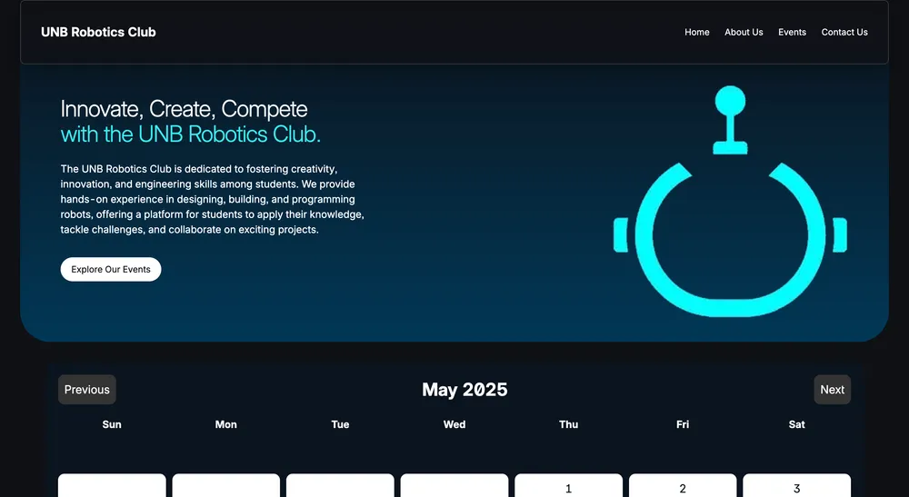 Unbrobotics website preview